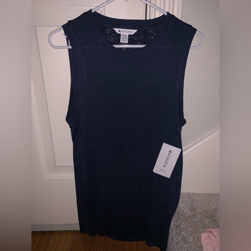 Athleta Breezy Tank Top- Black- NWT- Medium Tall